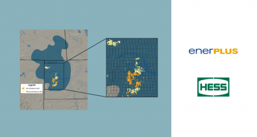 Graphic showing map of enerplus purchase